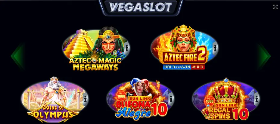 Vegaslot Casino Interface